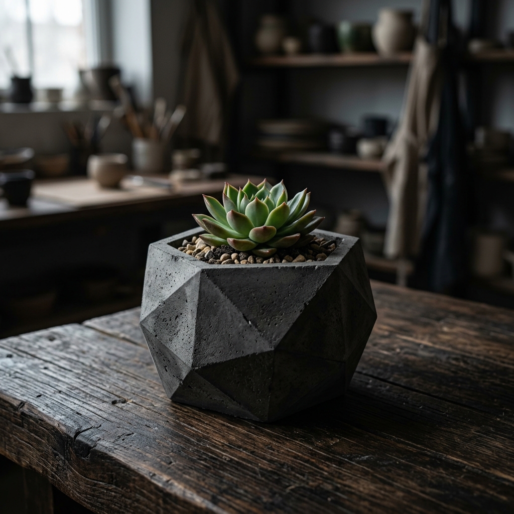 Geometric Concrete Planter — Concreet